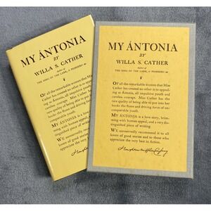 My Antonia Book Willa S. Cather First Edition Library Facsimile HC Slipcover